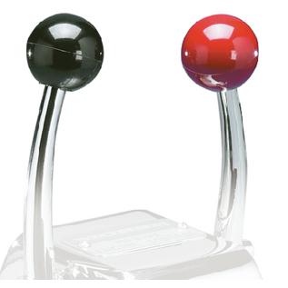 BINNACLE THROTTLE /& SHIFT CONTROL RED REPLACEMENT KNOB W//BRASS INSERTS 3//8-24