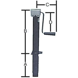 Bal Products Div Nco 29025B Side Wind A-Frame Tongue Jack (Bal)
