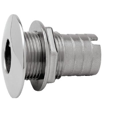 THRU HULL FITTING 3//4/" HOSE CHROME PLATED POLYPROPYLENE 232 TH7590CPDP TH BOATS