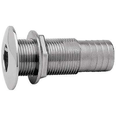 THRU HULL FITTING 1-1//8/" HOSE WHITE POLYPROPYLENE 232 TH1292DP 90 DEGREE BOATING