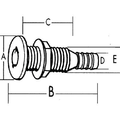 THRU HULL 1-1//2IN LONG T-H Marine TH1502XLDP