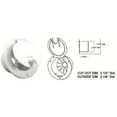 Jr Products 5412A Deluxe Round Electric Cable Hatch (Jr)