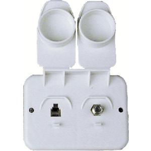 Jr Products 543A2A Phone/cable Plate (Jr)