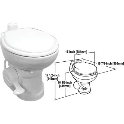 Sealand 302310111 Traveler® Lite™ Series Lightweight China Toilets For Towables