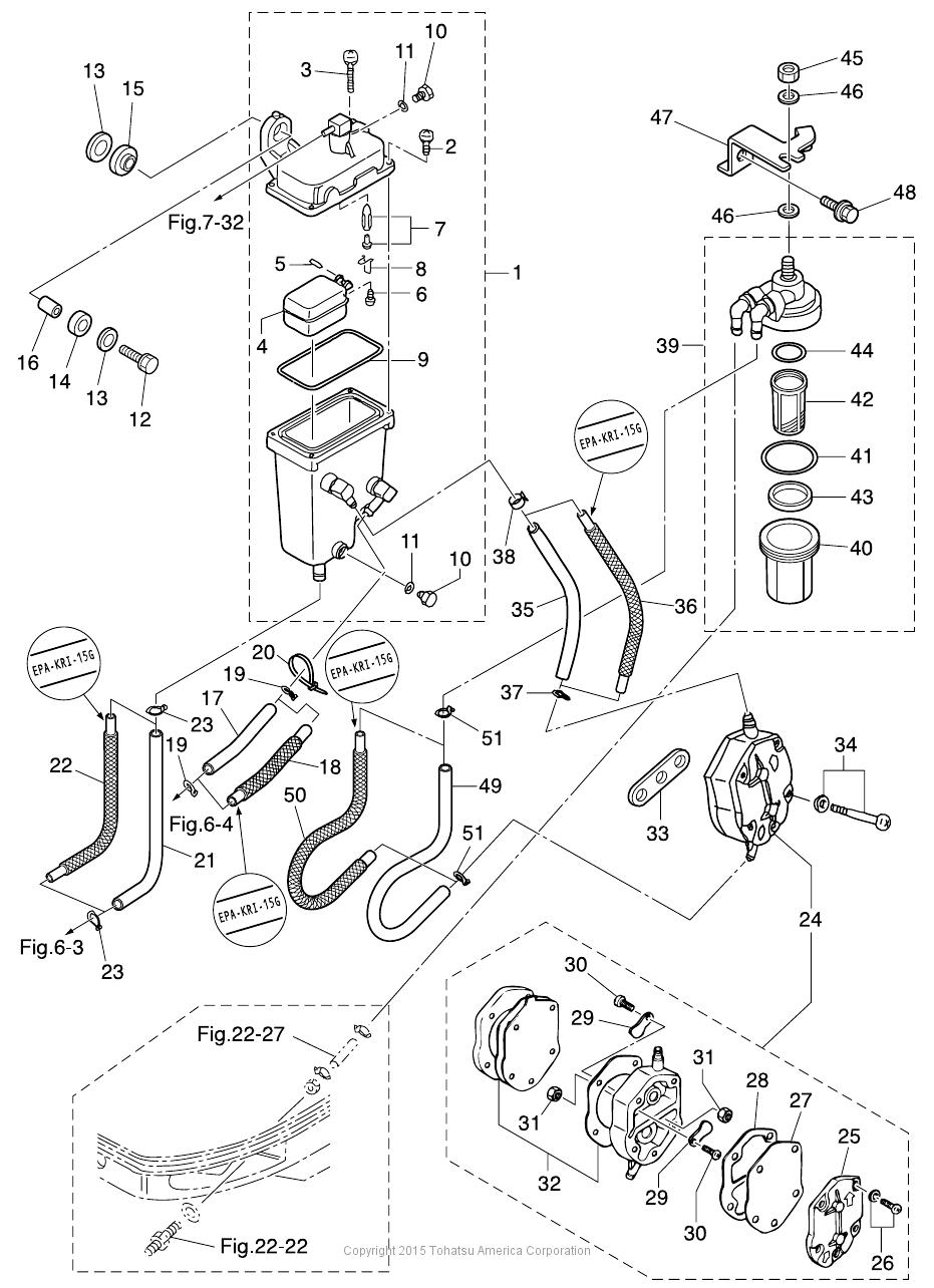MD40B2 VAPOR SEPARATOR & FUEL LINE