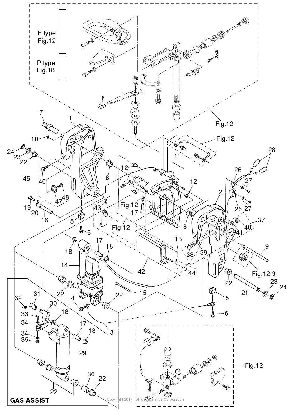 MFS30C BRACKET (PTT & GAS ASSIST)