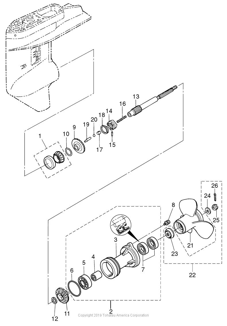 MFS30C GEAR CASE (PROPELLER SHAFT)