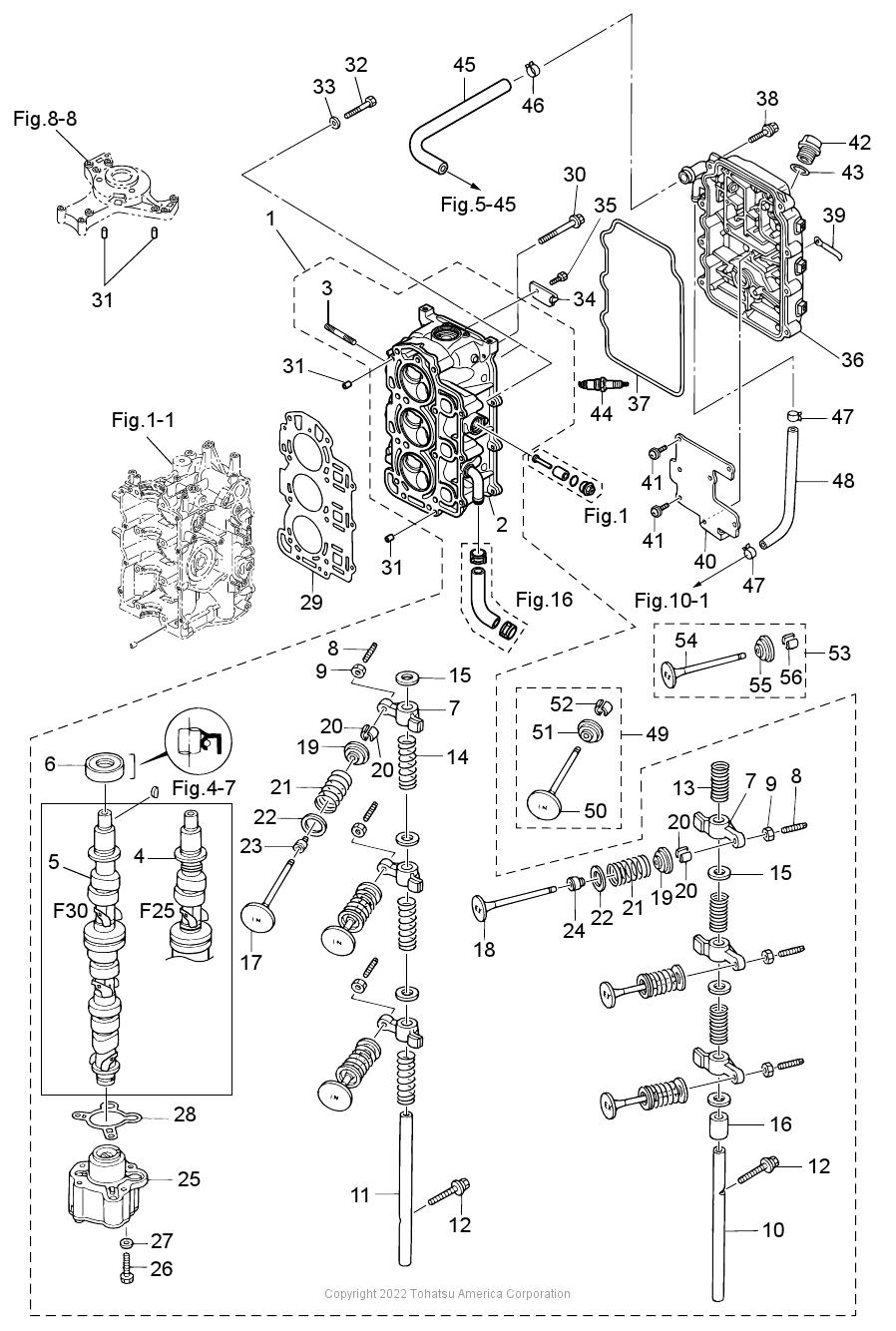 MFS25C CYLINDER HEAD & OIL PUMP