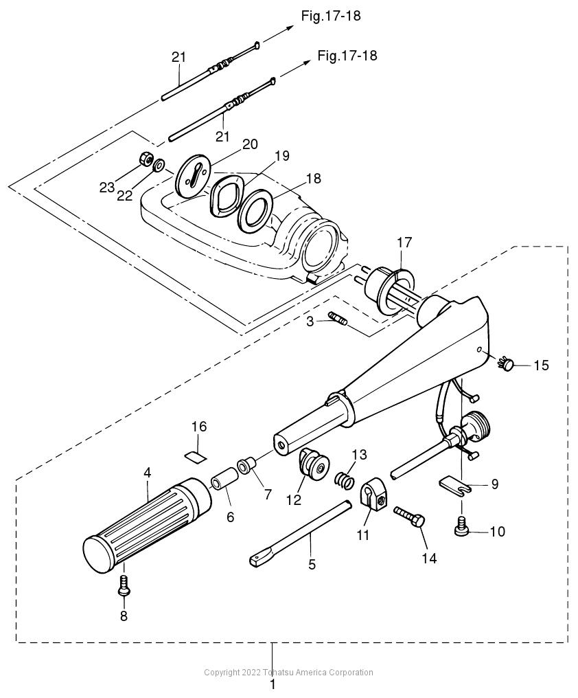 MFS25C TILLER HANDLE (STANDARD)
