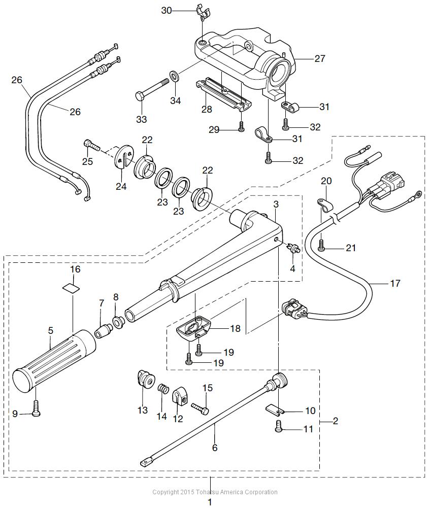 MFS8A3 TILLER HANDLE