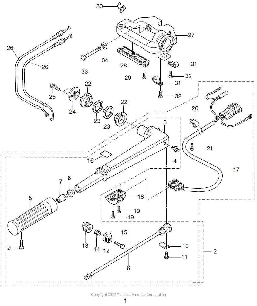 MFS8B TILLER HANDLE