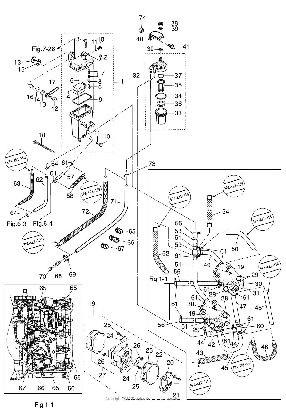 MD115A2 VAPOR SEPARATOR & FUEL LINE