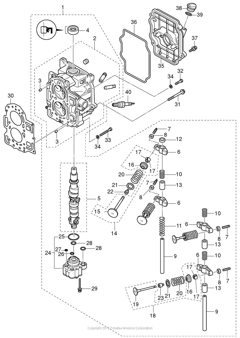 MFS15D CYLINDER HEAD & OIL PUMP