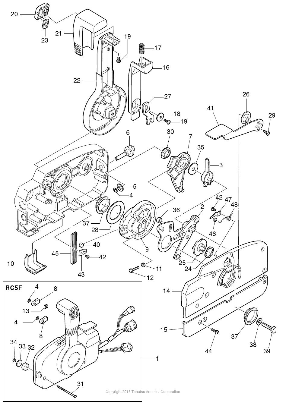 MFS40A COMPONENT PARTS OF REMOTE CONTROL