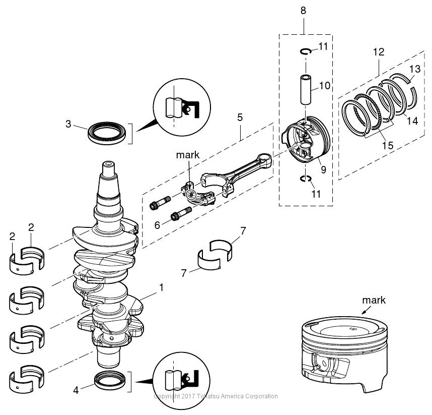 MFS40A PISTON & CRANK SHAFT