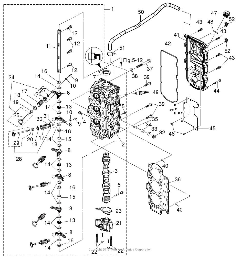 MFS40A CYLINDER HEAD & OIL PUMP