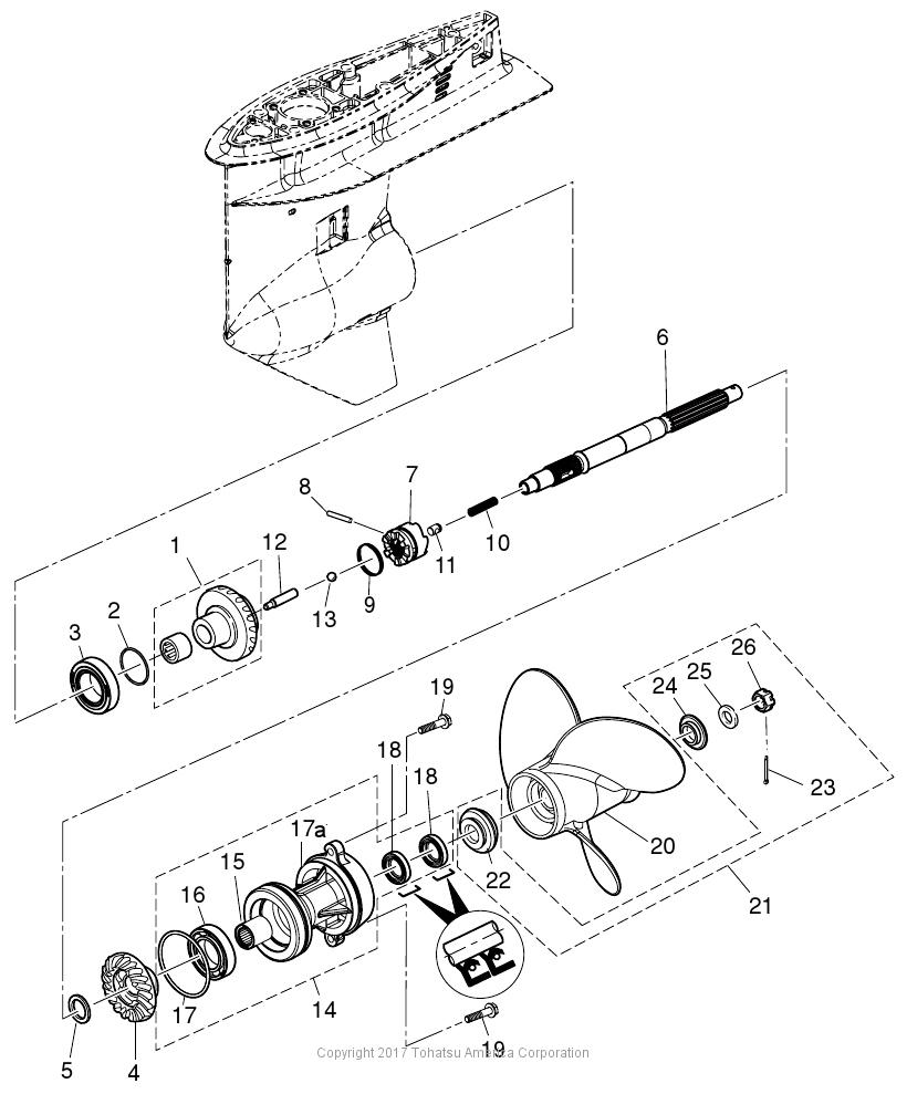 MFS40A GEAR CASE (PROPELLER SHAFT)