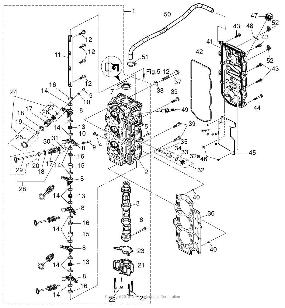 MFS40A CYLINDER HEAD & OIL PUMP