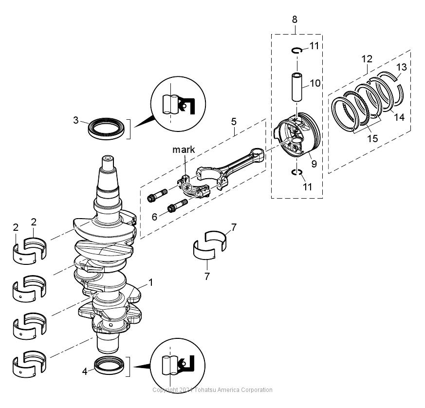 MFS40A PISTON & CRANK SHAFT