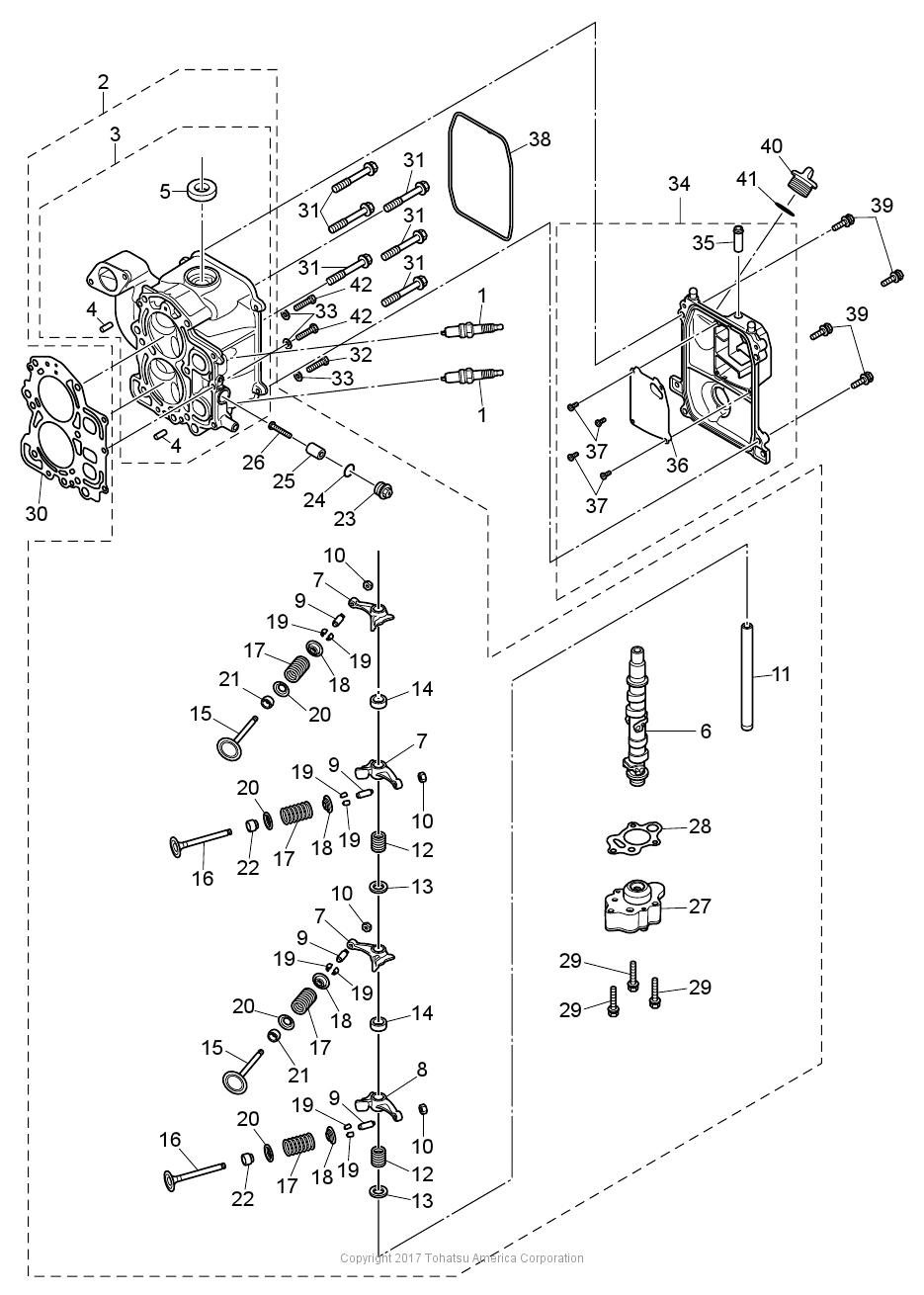 MFS9.9E CYLINDER HEAD & OIL PUMP