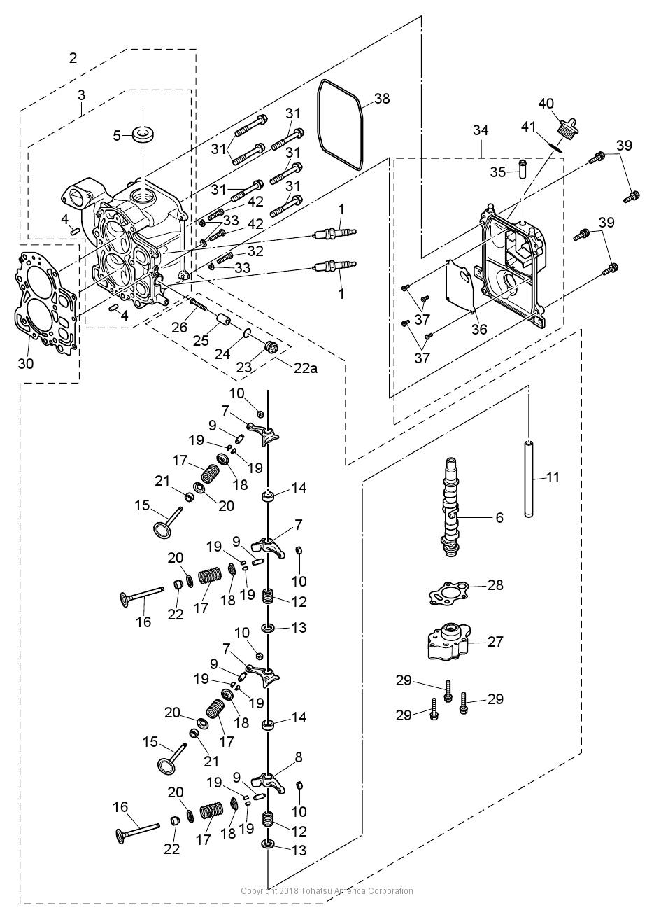 MFS20E CYLINDER HEAD & OIL PUMP