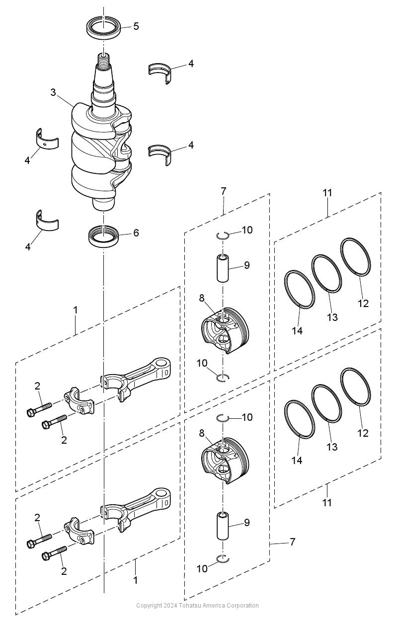 MFS20E PISTON & CRANK SHAFT