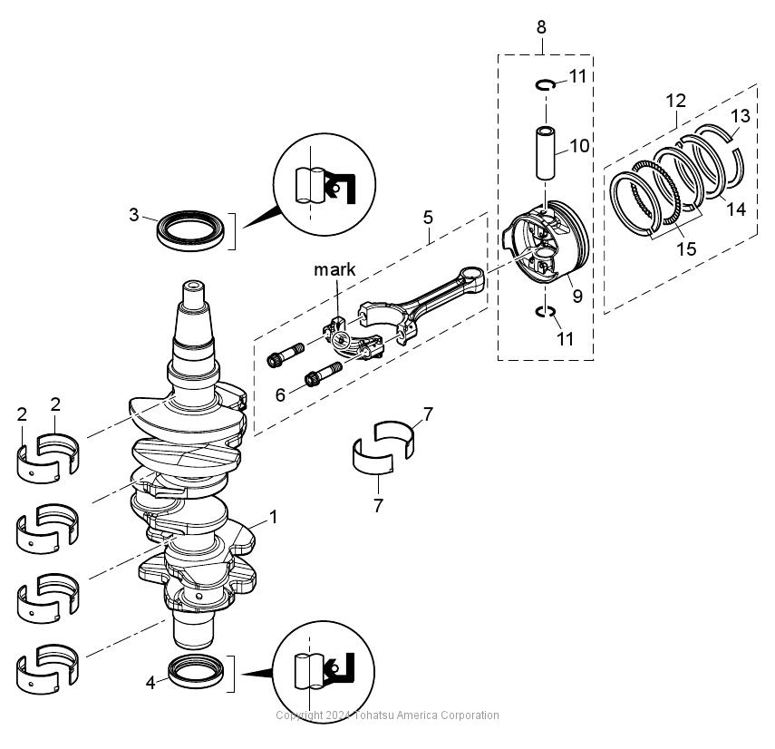 MFS60A PISTON & CRANK SHAFT