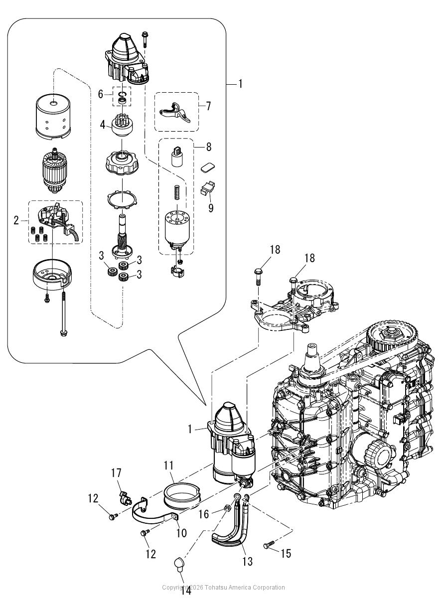 MFS60A ELECTRIC PARTS (STARTER MOTOR)