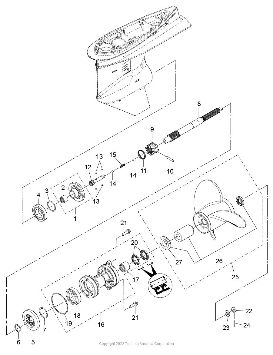 MFS75A GEAR CASE (PROPELLER SHAFT)