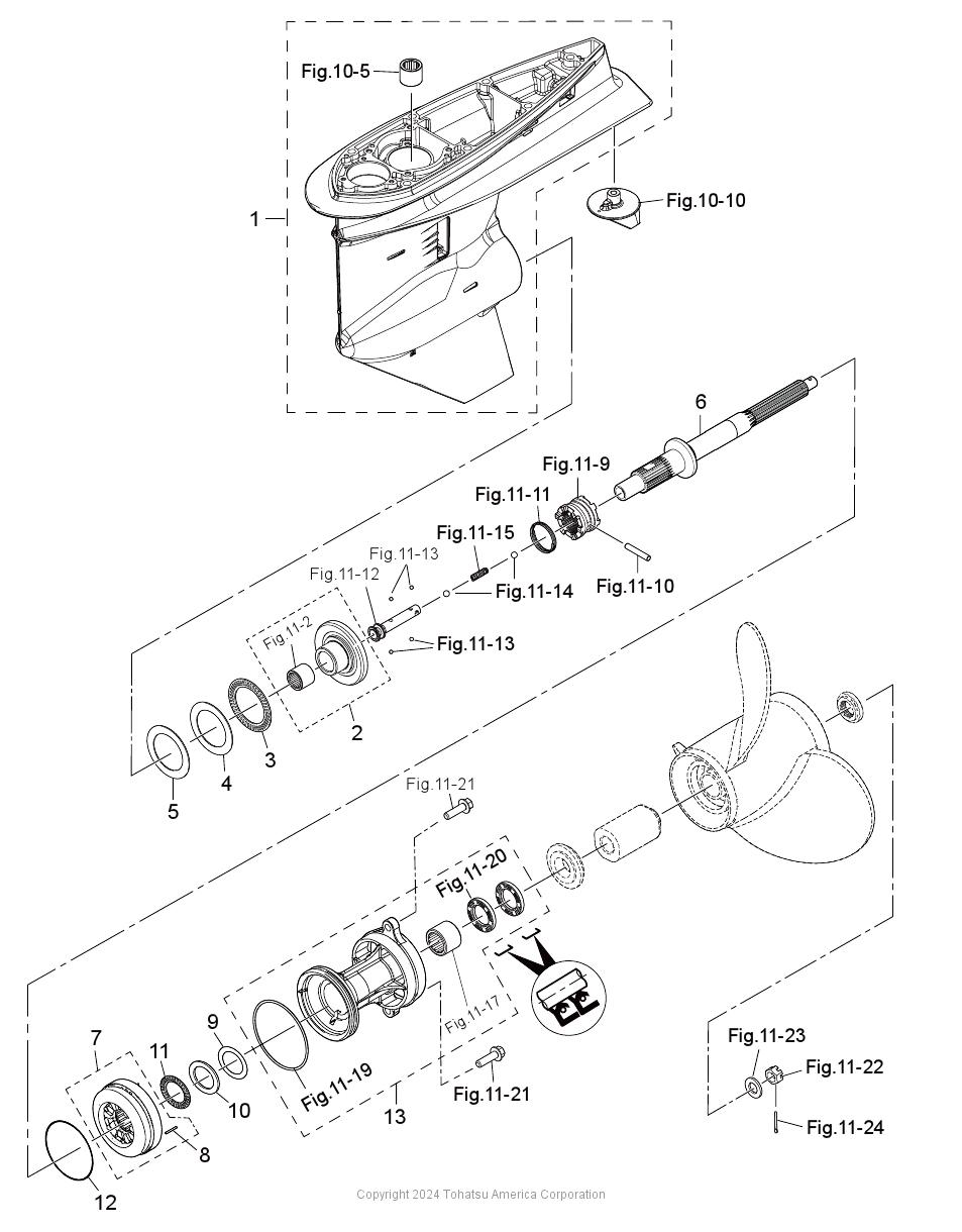 MFS75A GEAR CASE (COUNTER ROTATION MODEL)