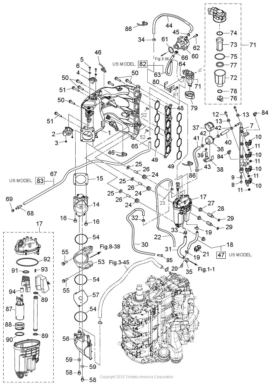 MFS75A INTAKE MANIFOLD & FUEL SYSTEM