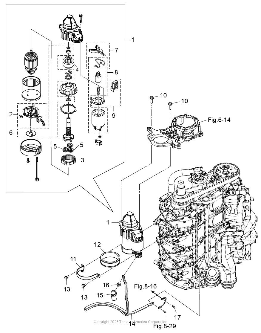 MFS75A ELECTRIC PARTS (STARTER MOTOR)