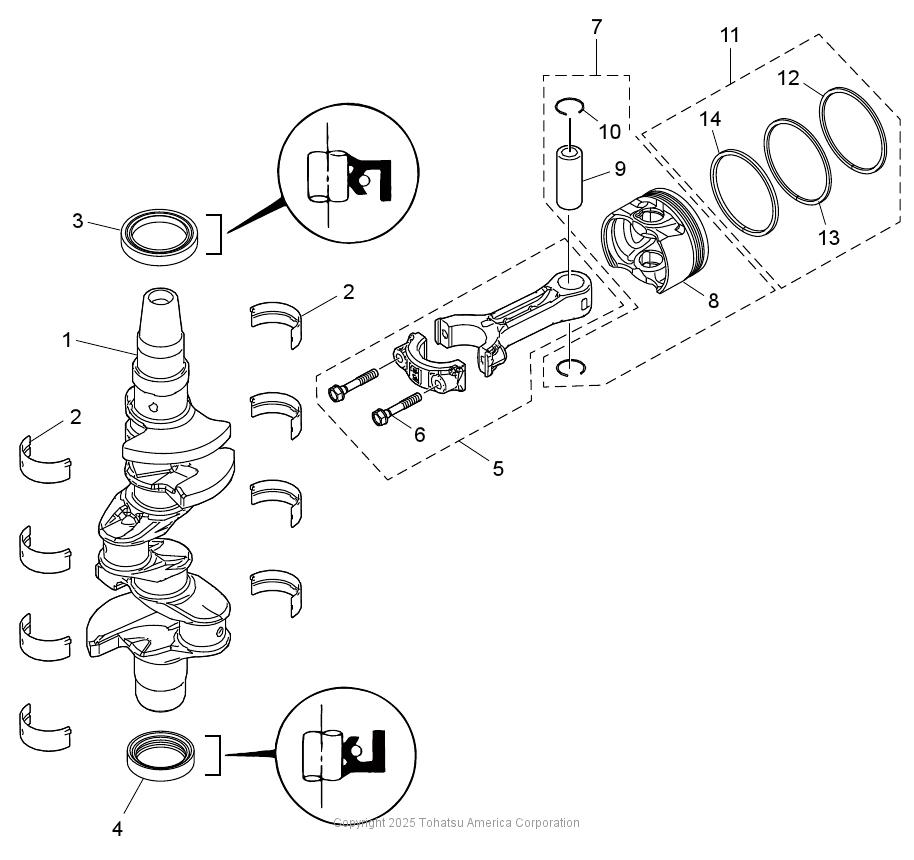 MFS25D PISTON & CRANK SHAFT