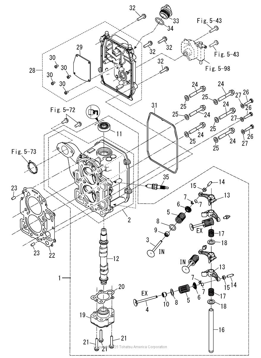 MFS8C CYLINDER HEAD & OIL PUMP