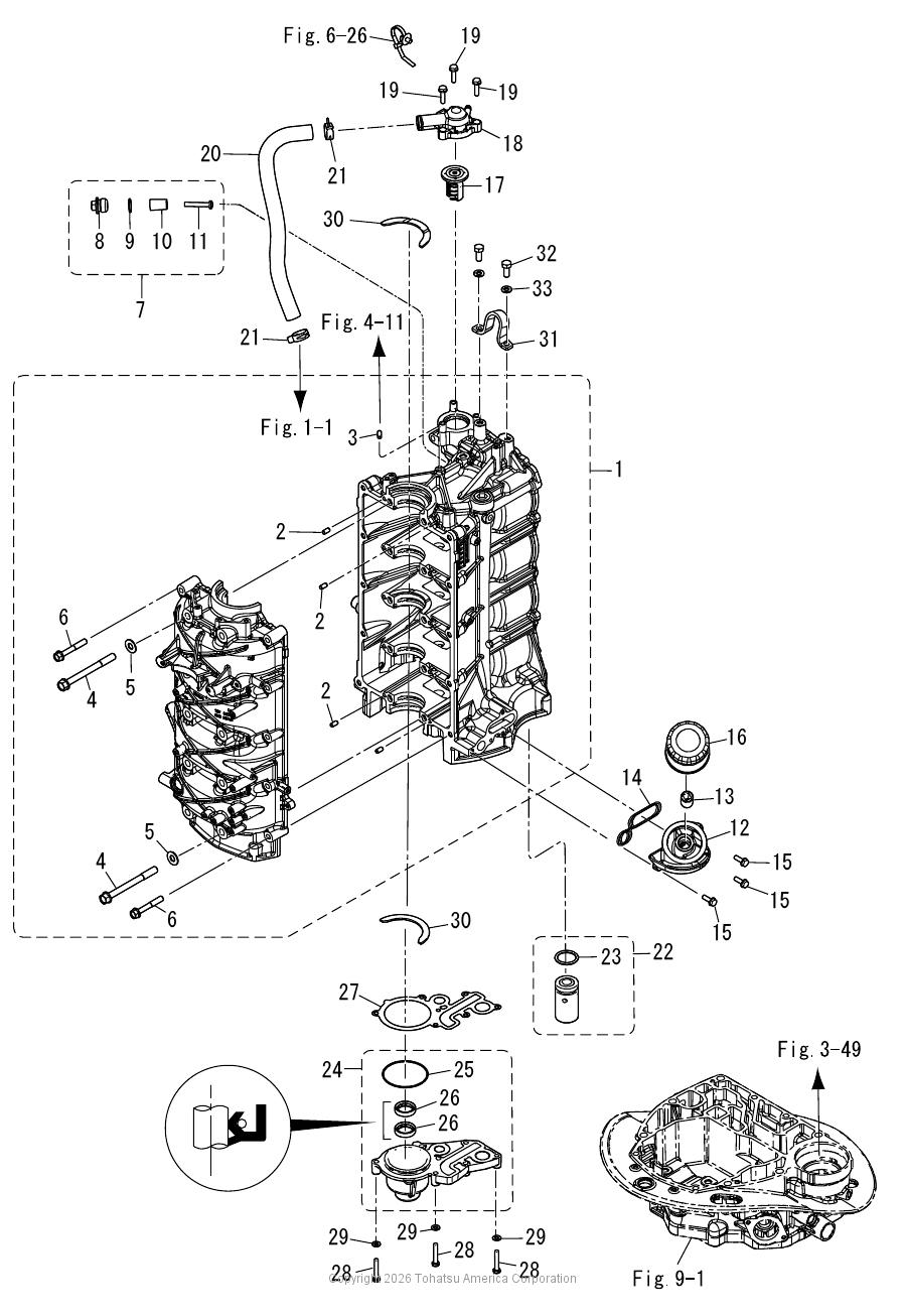 MFS150A CYLINDER & CRANK CASE