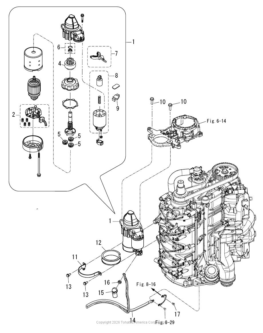 MFS150A ELECTRIC PARTS (STARTER MOTOR)