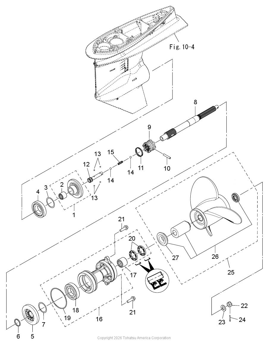 MFS150A GEAR CASE (PROPELLER SHAFT)