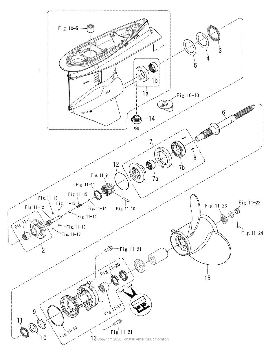 MFS150A GEAR CASE (COUNTER ROTATION MODEL)