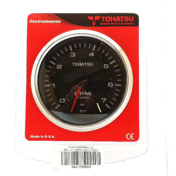 3AC726400M Tachometer - 2/4STR - Black (FTC8138)